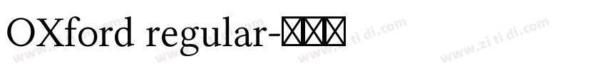 OXford regular字体转换